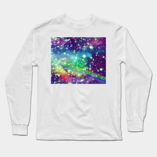 Rainbow Stars and Galaxies Long Sleeve T-Shirt